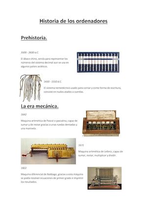 Historia De Los Ordenadores