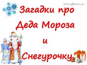 Загадки про Деда Мороза и Снегурочку