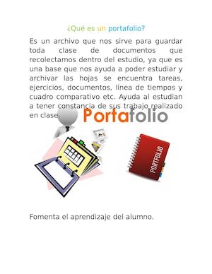 Qué Es Un Portafolio