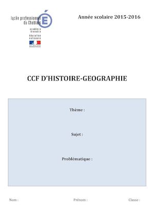 Dossier Ccf Histoire Geo