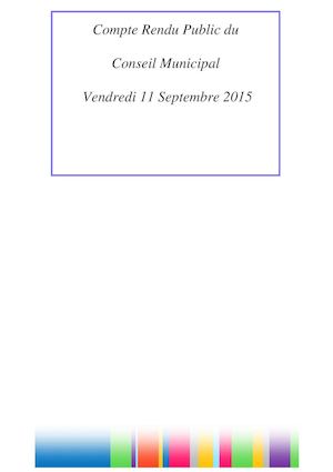 Séance du 11 septembre 2015