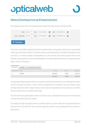 Optical | Mapa Comparativo de Fornecedores