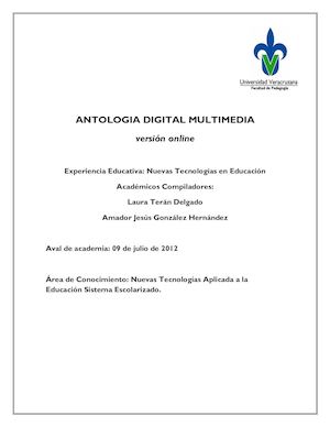 Presentación De La Antología Digital Multimedia Versión Online
