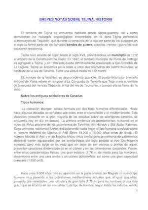 Breves Notas Sobre Tejina