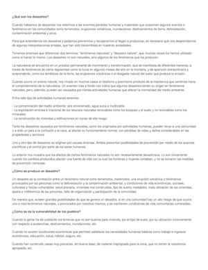 Qué Son Los Desastres