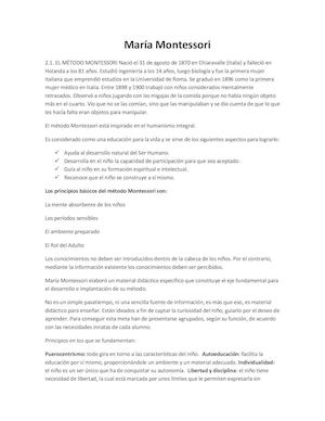 Mariamontessori Y Teoria Cognositiva