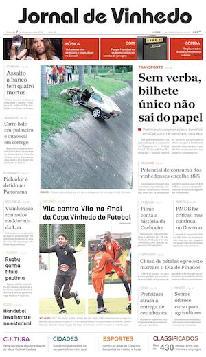 Jornal De Vinhedo Sábado 7 De Novembro De 2015 Edic 1564 Ok