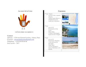 brochure de la Corse