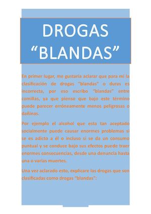 Drogas "Blandas"