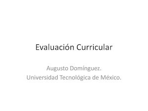Evaluación Curricular MAPA CONCEPTUAL