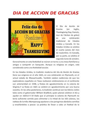 Dia De Accion De Gracias