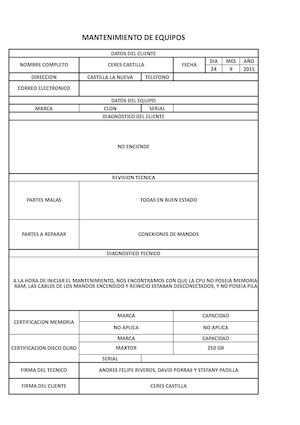Ficha Tecnica Mantenimiento 001