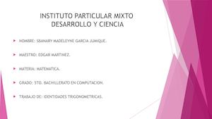 Identidades Trigonometricas