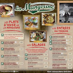 Carte Hiver 2015 - La Mangoune Poitiers, Clermont-Ferrand, Montluçon, Troyes