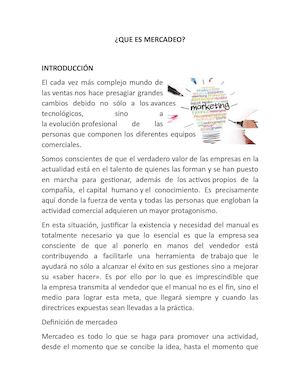 Que Es Mercadeo