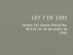 Ley 7 De 1991