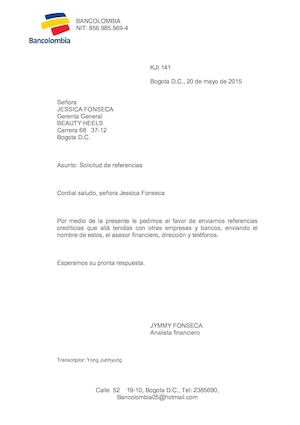 Solicitud De Referencia