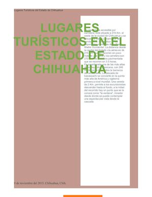 Lugares Turisticos Del Estado De Chihuahua