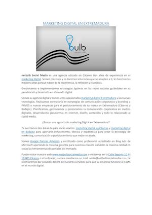 Marketing Digital Extremadura Caceres Badajoz