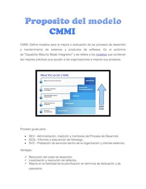 Proposito y Elementos CMMI