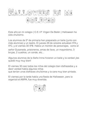 Redacción De Halloween