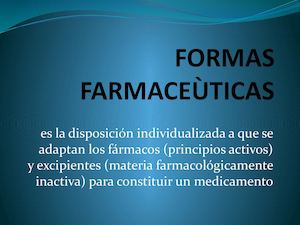 Formas Farmaceùticas