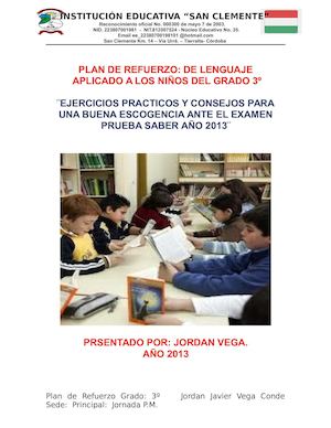 Plan De Refuerzo 2013, Grado Tercero Ayuda Icfes