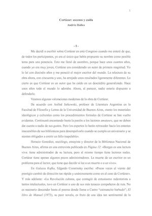 Cortazar Ascenso Y Caida