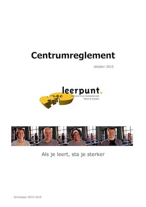 Centrumreglement Leerpunt Waas&Dender