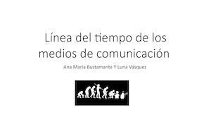 Línea Del Tiempo De Los Medios De Comunicación
