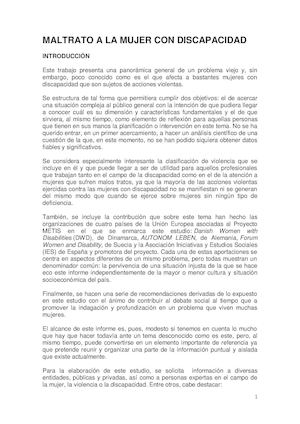 Maltrato a la Mujer Con Discapacidad
