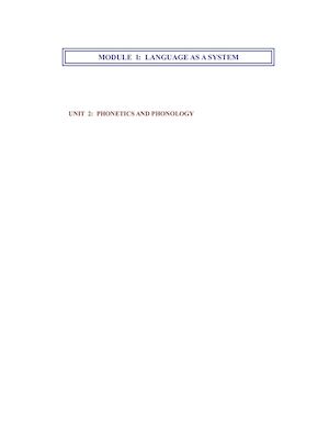 Phonetics and phonology