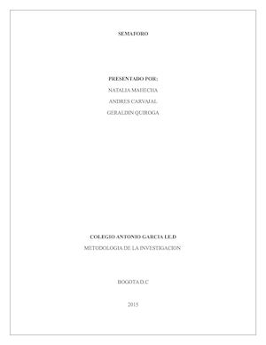 TRABAJO ESCRITO DEL SEMAFORO