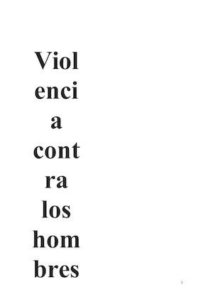 Violencia Contra Los Hombres
