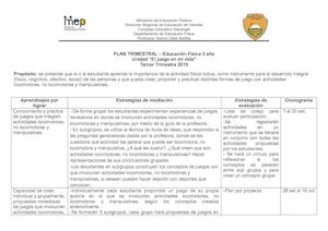 Plan Trimestral Escuela