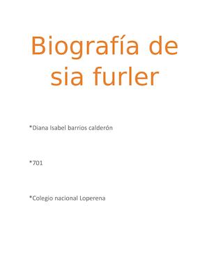 Biografía De Sia Furler