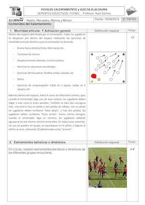 Futbol Calentamiento