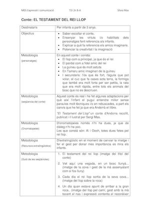 Conte - El Testament Del Rei Llop