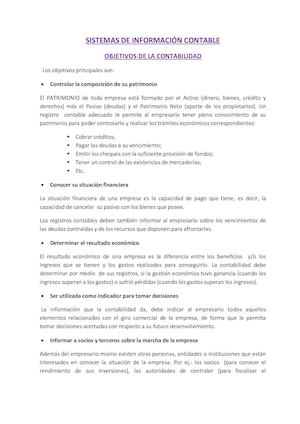 Objetivos De La Contabilidad Y Documentos Comerciales