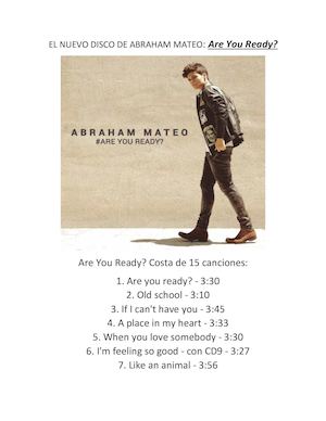 El Nuevo Disco De Abraham Mateo: ARE YOU READY?