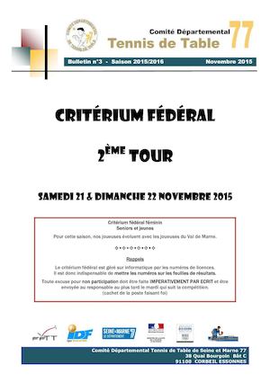 CDTT77 - 2015-2016 - Critérium fédéral - Tour 2