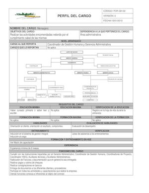 FOR GH 02 PERFIL DE CARGO MENSAJERO V1