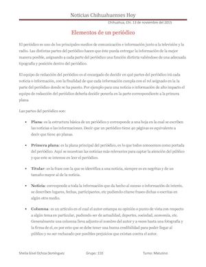 Elementos De Un Periódico