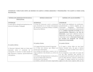 Cuadro Comparativo De Normas