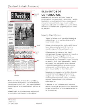 El Periódico Es Uno De Los Principales Medios De Comunicación E Información Junto A La Televisión Y La Radio