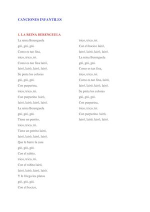 Canciones infantiles