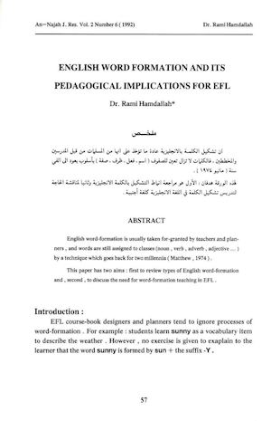 Reading 1 Word Formation