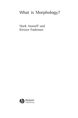 Reading 2 Morphology