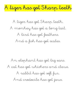 A Tiger Has Got Sharp Teeth Lyrics