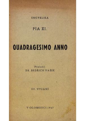 Quadragesimo anno.  Pius XI., 1946